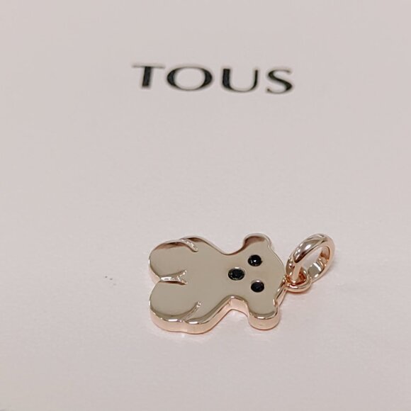 TOUS Charm Sweet Dolls Pendant in Rose Silver Vermeil with Spinel Necklace Charm - Picture 4 of 6